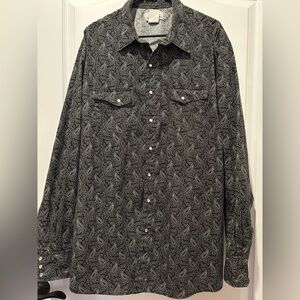 Wrangler Black Paisley Shirt Men 2 XT